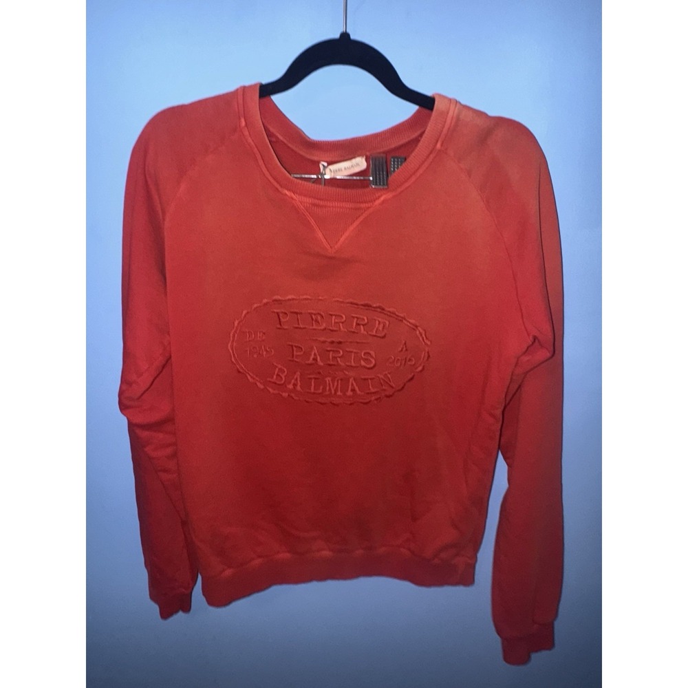 Pierre Balmain Paris Mens Vintage Red Sweatshirt Size S NWT Made In Italy Rare